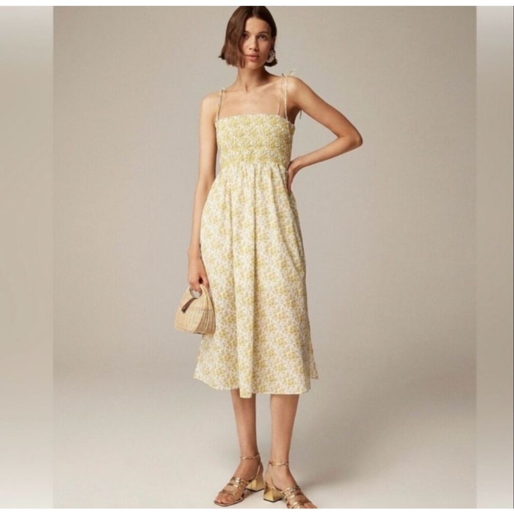 J.Crew Paloma Liberty Capel Floral Smocked Midi Dress XL NWT